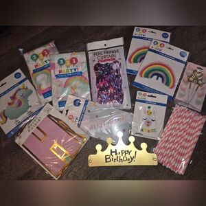 Colorful Birthday Party Supplies Set